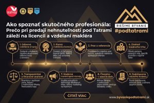 Ako spoznať skutočného profesionála: Prečo pri predaji nehnuteľnosti pod Tatrami záleží na licencii a vzdelaní makléra