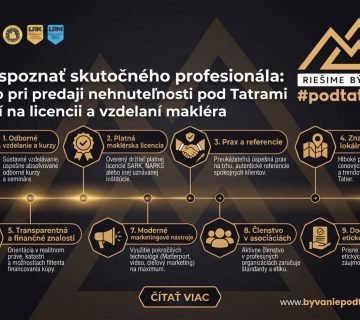 Ako spoznať skutočného profesionála: Prečo pri predaji nehnuteľnosti pod Tatrami záleží na licencii a vzdelaní makléra