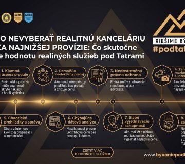 Prečo nevyberať realitnú kanceláriu podľa najnižšej provízie: Čo skutočne určuje hodnotu realitných služieb pod Tatrami